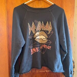 Def Leppard Black Graphic Sweatshirt